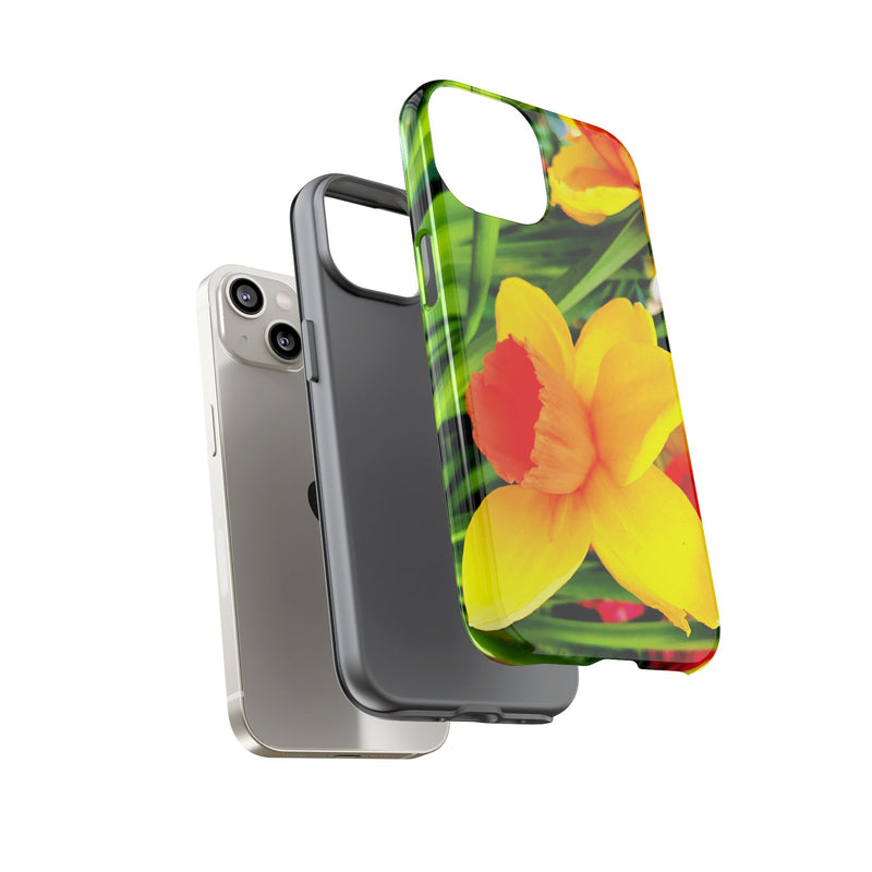 Floral Tough Case for iPhone - Bright Yellow Flower Design
