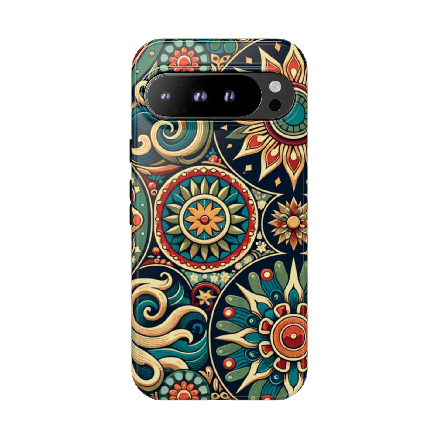 Boho Phone Case with Colorful Mandala Design, Stylish Phone Cover, Trendy Case for Women, Gift for Her, Bohemian Style Accessories