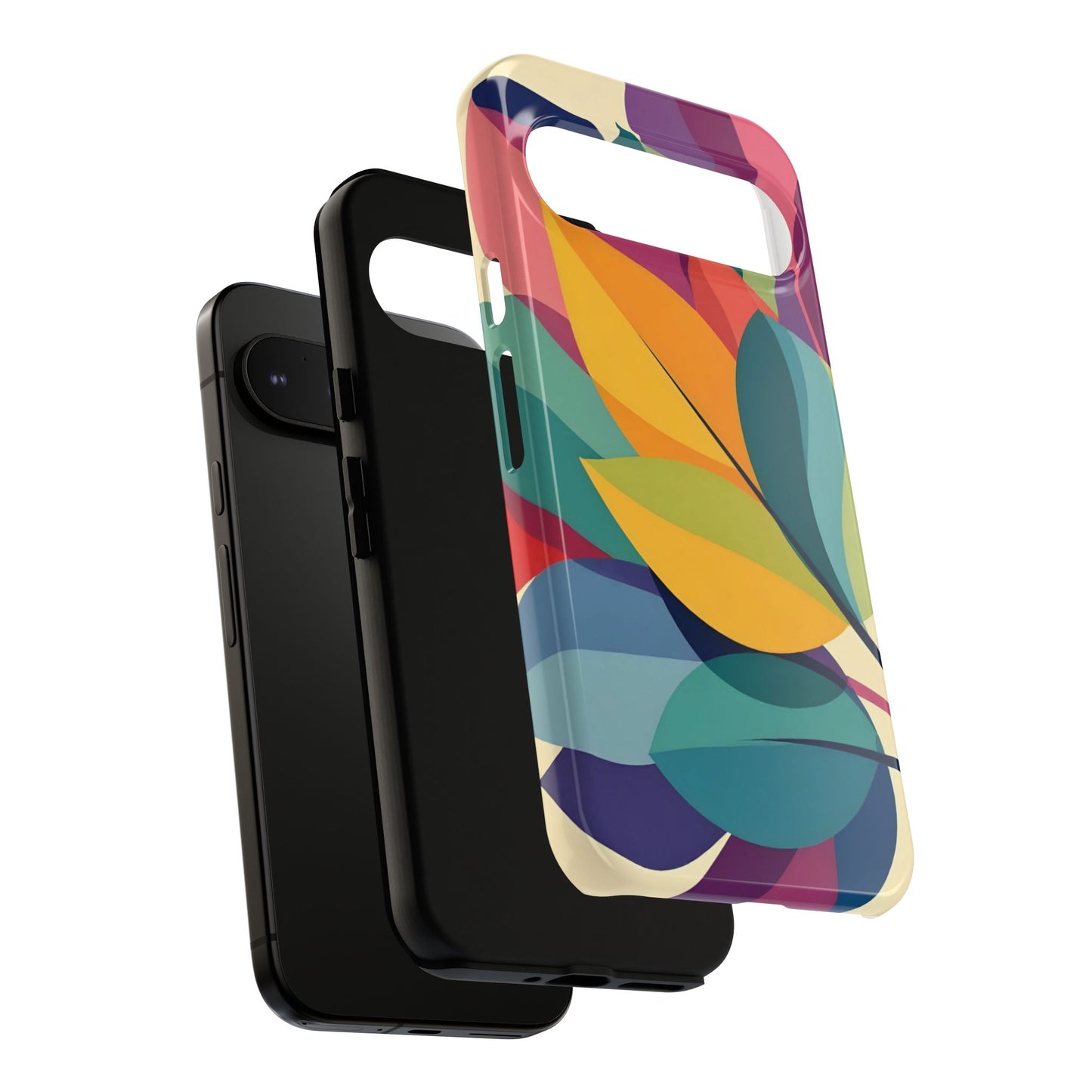 Colorful Leaf Phone Case, Tough TPU Cover, Eco-Friendly Design, Perfect Gift for Nature Lovers, Vibrant Floral Style