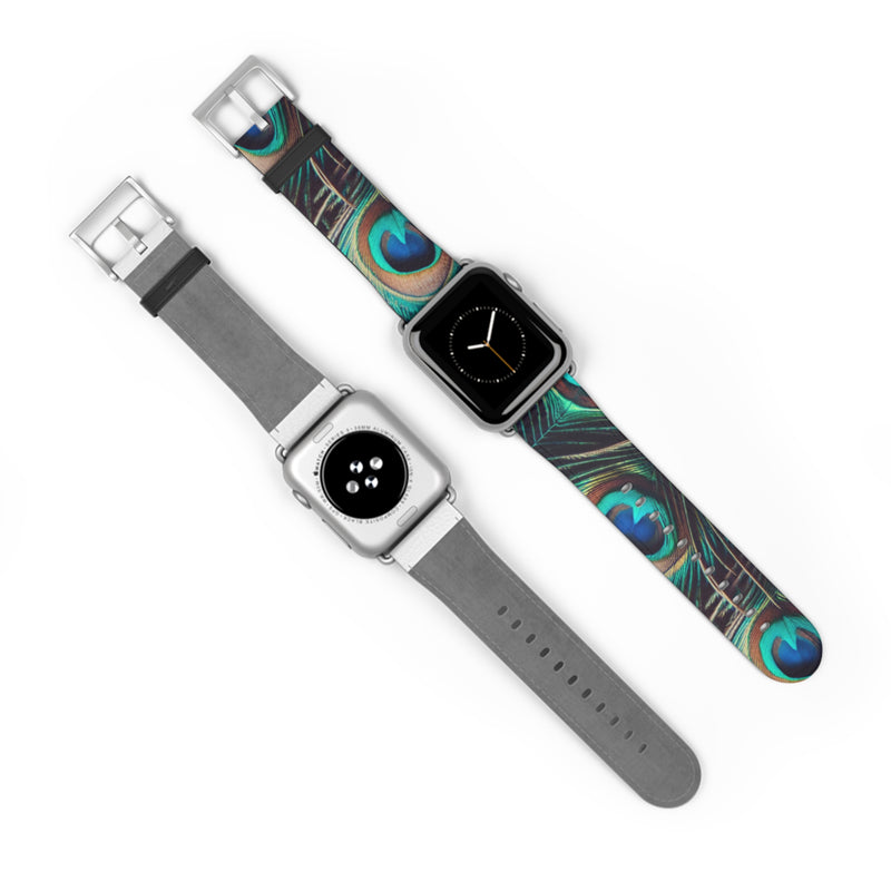 Peacock Feather Watch Band – Vibrant, Stylish Accessory for Nature Lovers