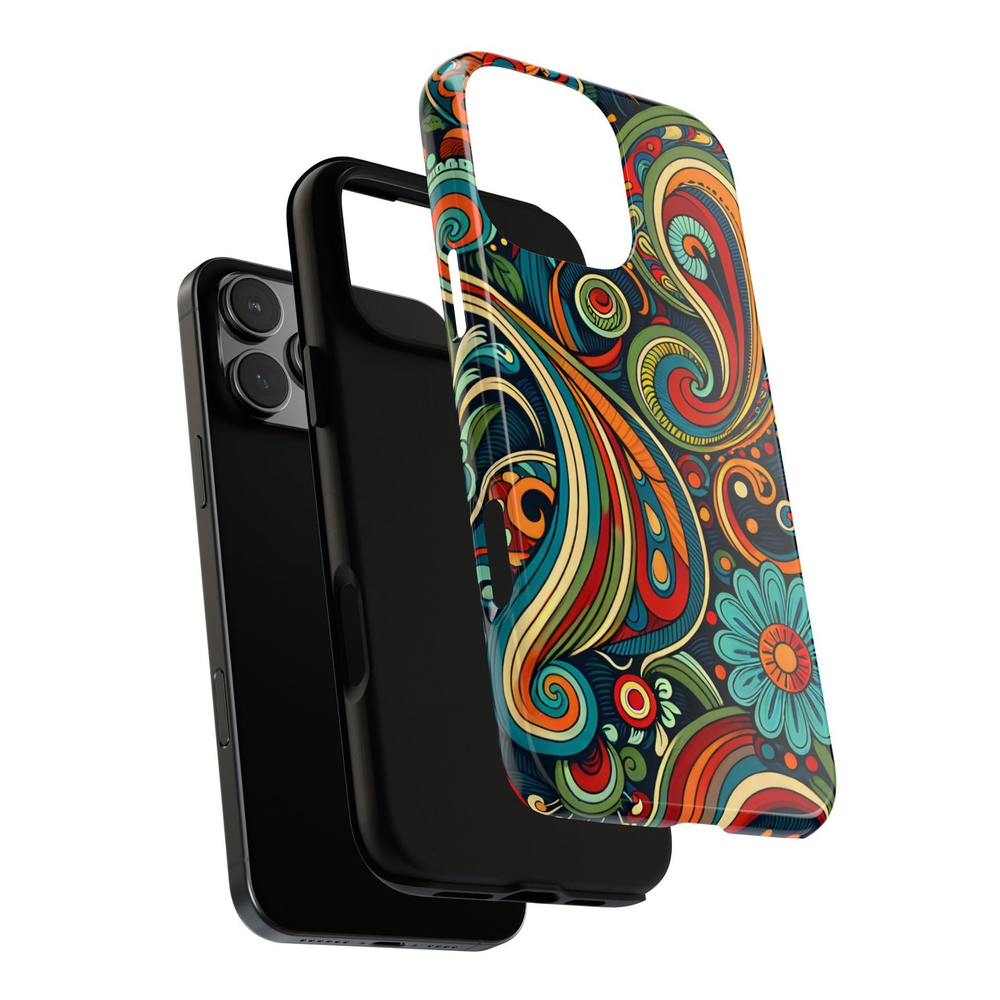 Bohemian Floral Phone Case - Colorful Tough Cover for Stylish Protection