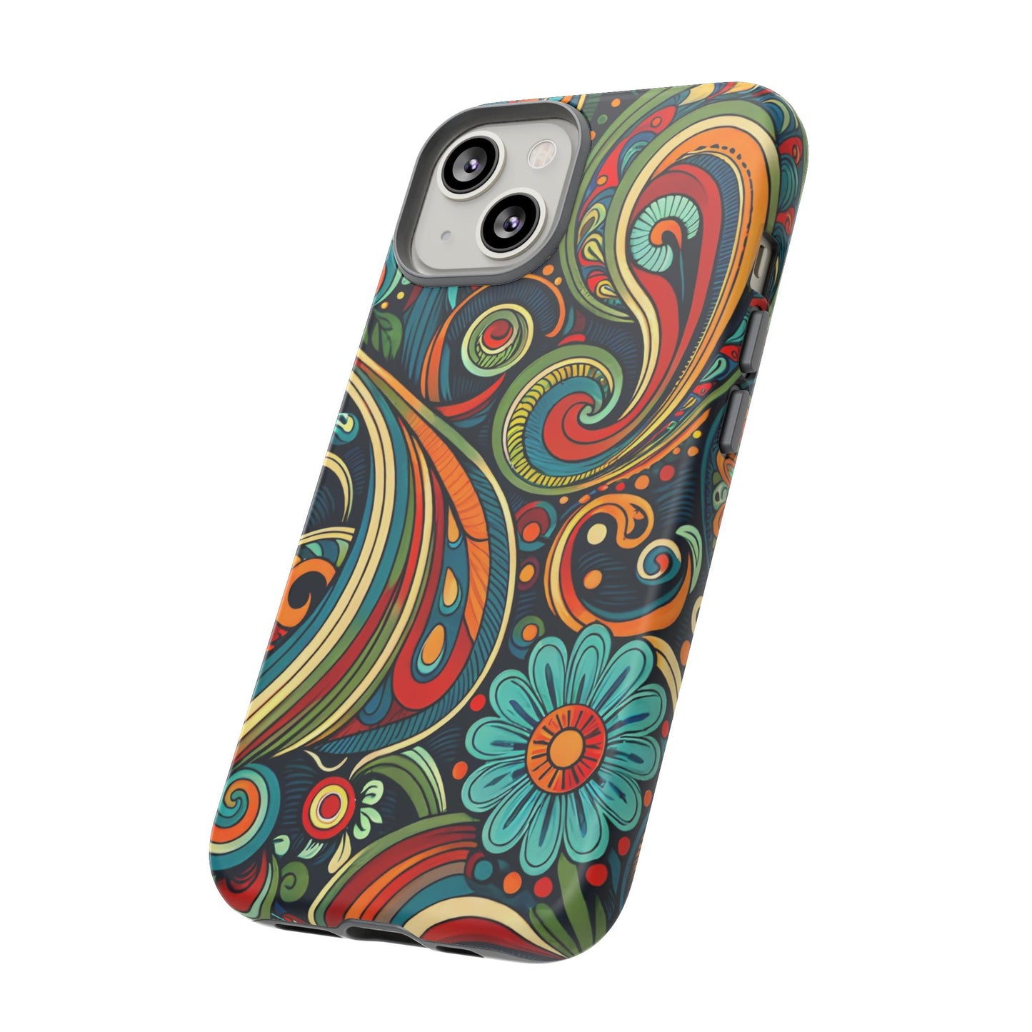Bohemian Floral Phone Case - Colorful Tough Cover for Stylish Protection