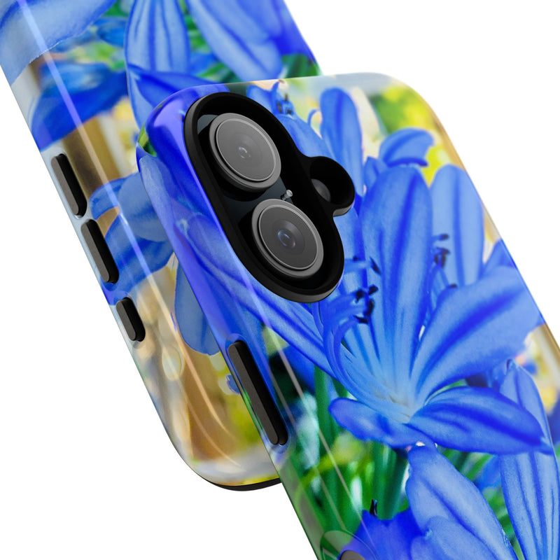 Floral Phone Case - Tough Cases with Blue Flowers Design