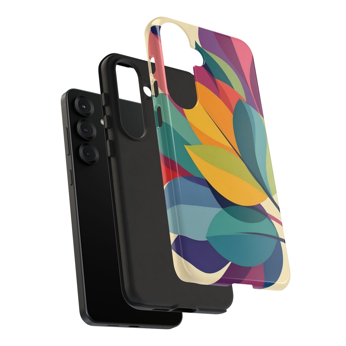 Colorful Leaf Phone Case, Tough TPU Cover, Eco-Friendly Design, Perfect Gift for Nature Lovers, Vibrant Floral Style
