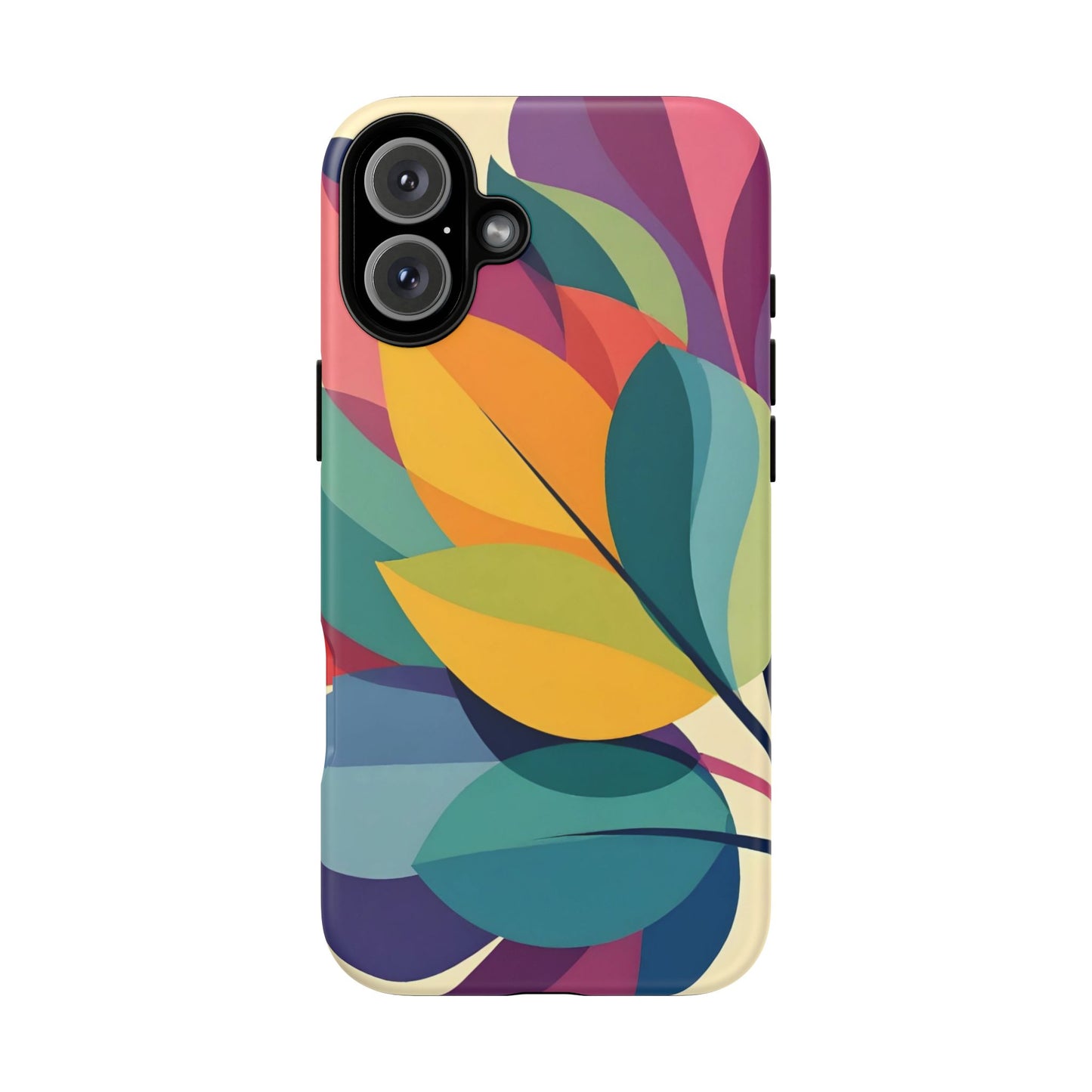 Colorful Leaf Phone Case, Tough TPU Cover, Eco-Friendly Design, Perfect Gift for Nature Lovers, Vibrant Floral Style