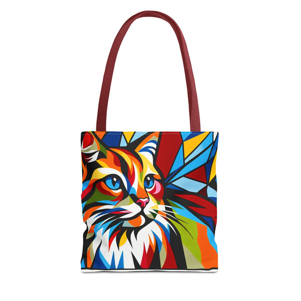Colorful Cat Art Tote Bag - Stylish & Eco-Friendly