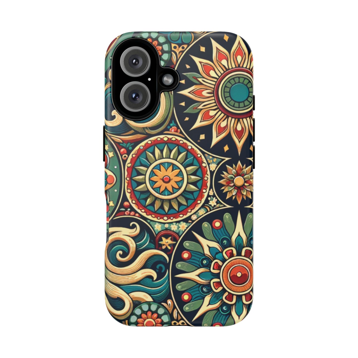 Boho Phone Case with Colorful Mandala Design, Stylish Phone Cover, Trendy Case for Women, Gift for Her, Bohemian Style Accessories