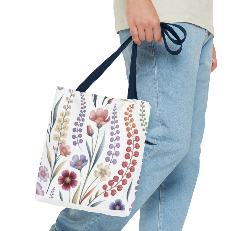 Floral Tote Bag, Stylish Shopping Bag, Reusable Grocery Tote, Summer Outing Purse, Eco-Friendly Gift, Flower Pattern Accessory