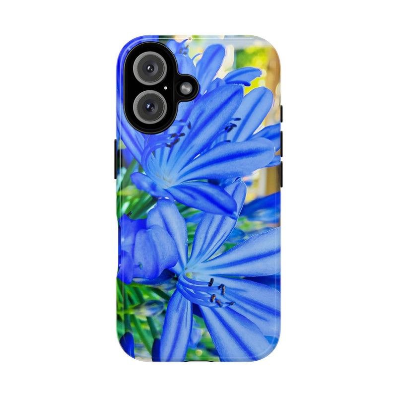Floral Phone Case - Tough Cases with Blue Flowers Design