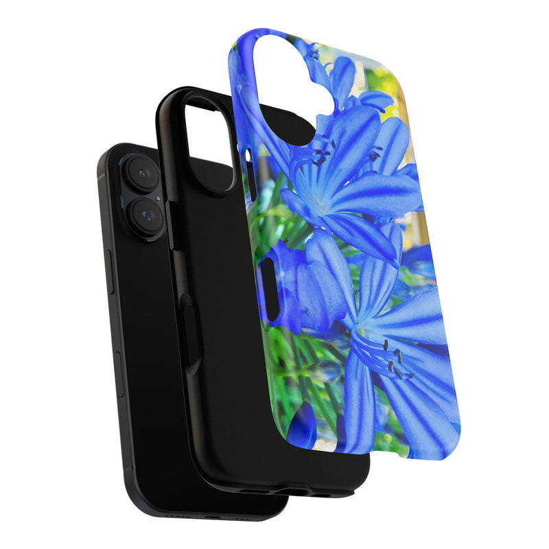 Floral Phone Case - Tough Cases with Blue Flowers Design