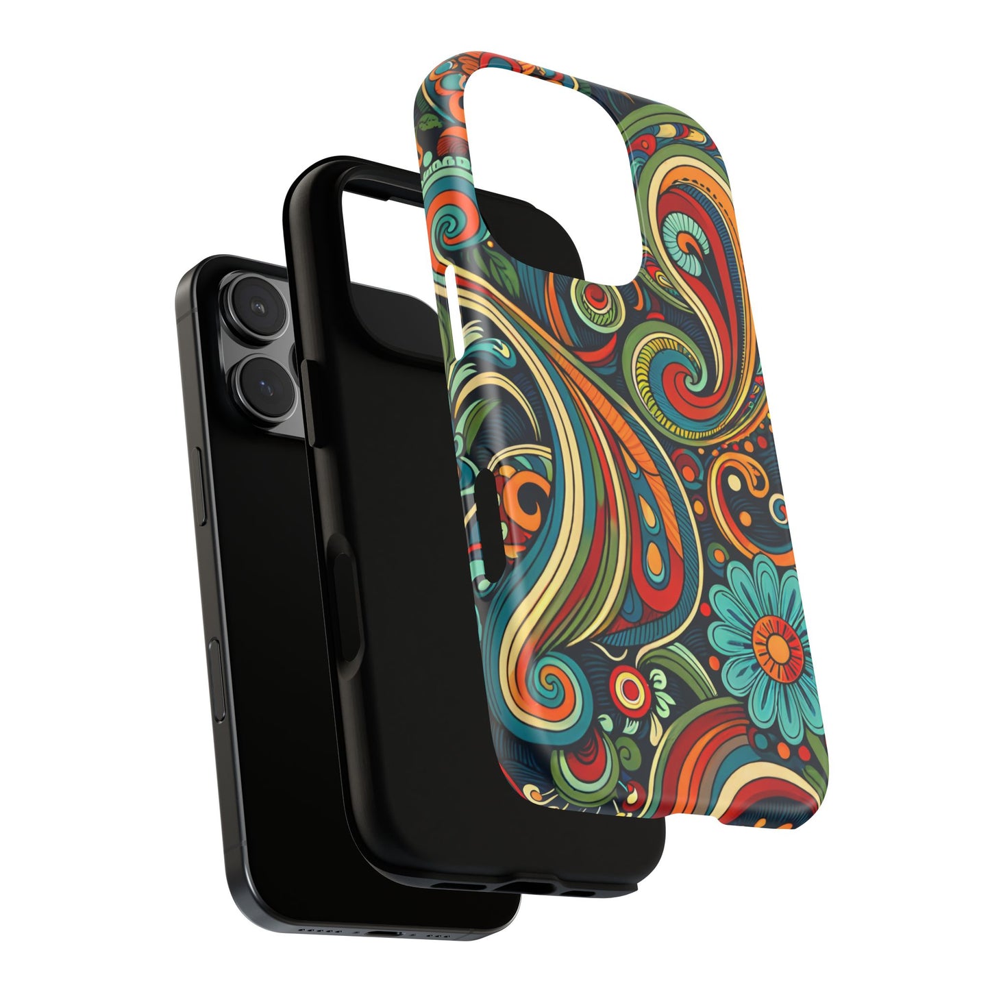 Bohemian Floral Phone Case - Colorful Tough Cover for Stylish Protection