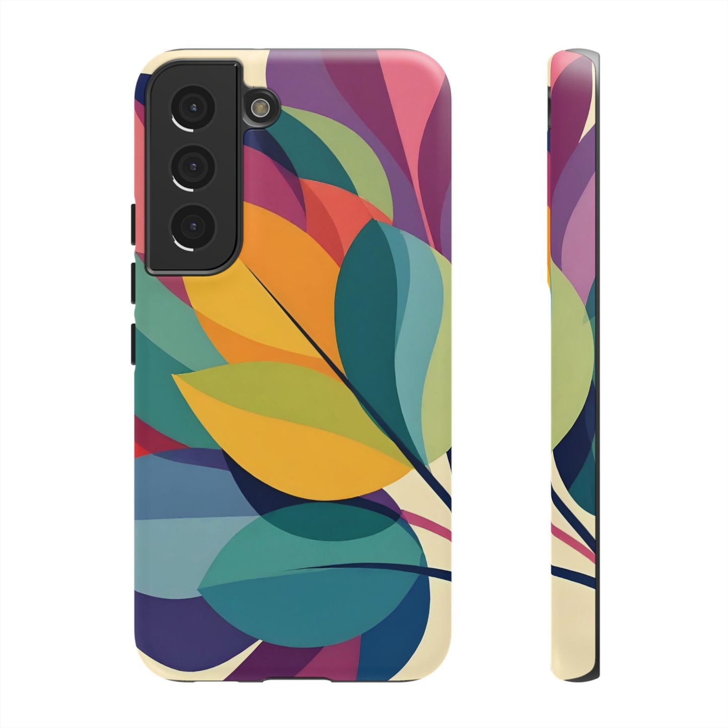 Colorful Leaf Phone Case, Tough TPU Cover, Eco-Friendly Design, Perfect Gift for Nature Lovers, Vibrant Floral Style