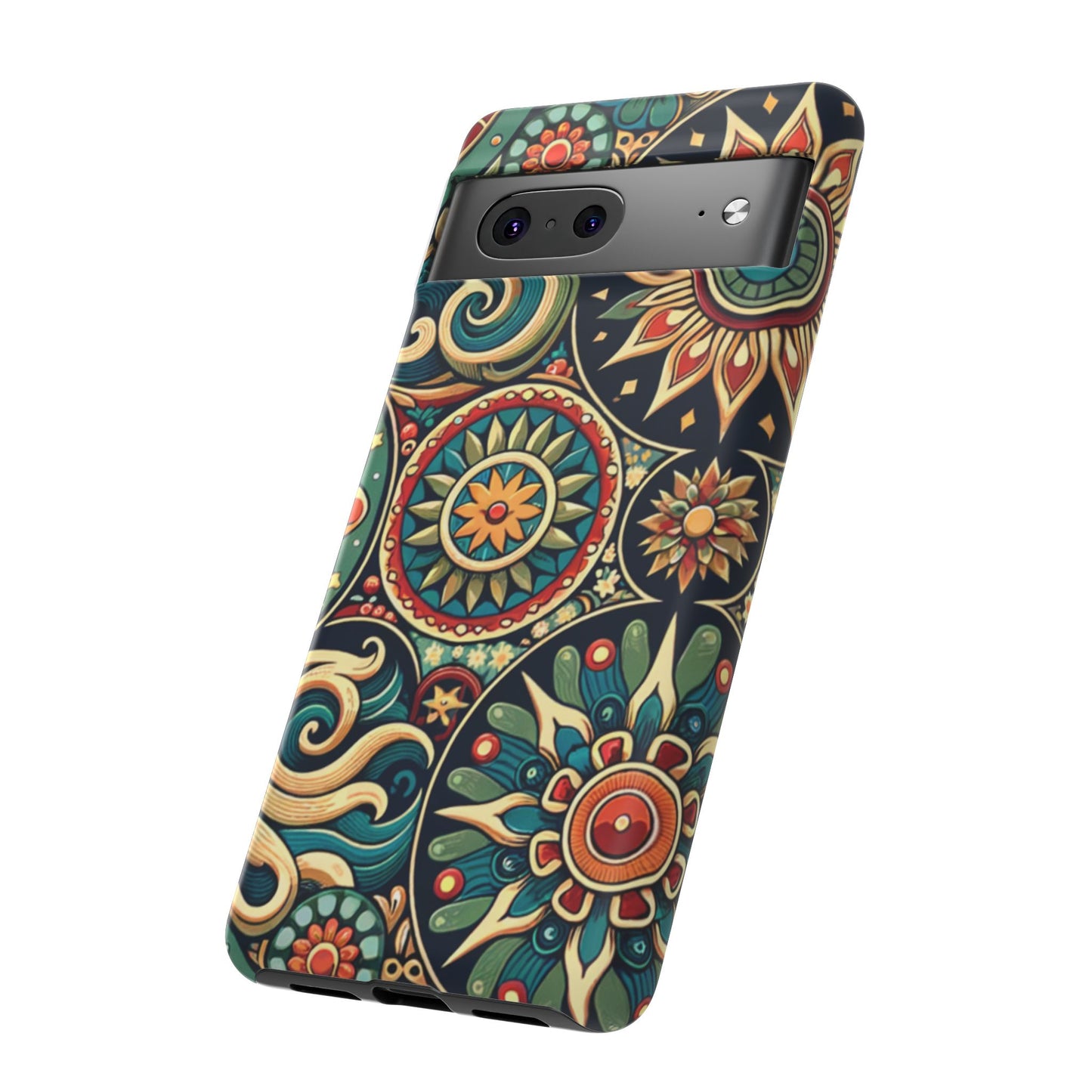Boho Phone Case with Colorful Mandala Design, Stylish Phone Cover, Trendy Case for Women, Gift for Her, Bohemian Style Accessories