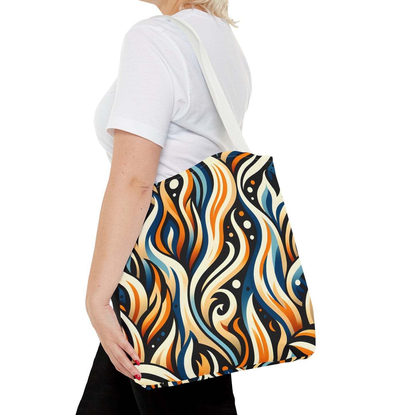 Vibrant Boho Tote Bag - Colorful AOP Design, Beach Essential, Everyday Carry, Gift Idea, Stylish and Functional