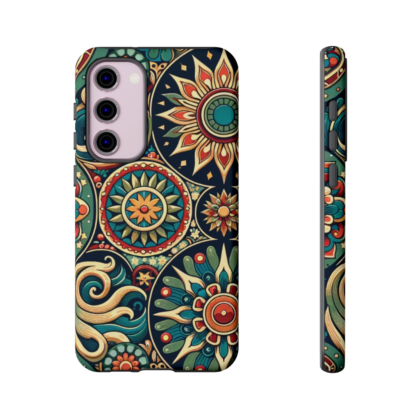 Boho Phone Case with Colorful Mandala Design, Stylish Phone Cover, Trendy Case for Women, Gift for Her, Bohemian Style Accessories
