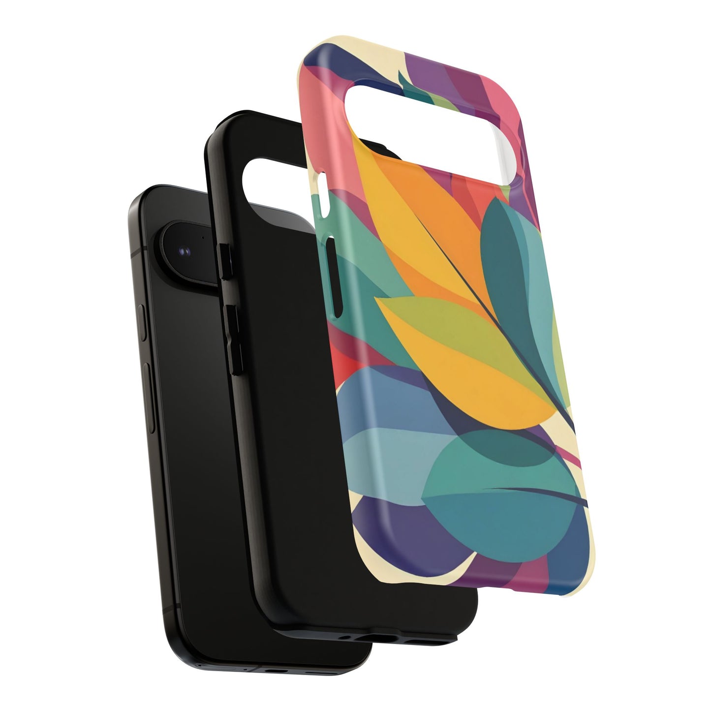 Colorful Leaf Phone Case, Tough TPU Cover, Eco-Friendly Design, Perfect Gift for Nature Lovers, Vibrant Floral Style