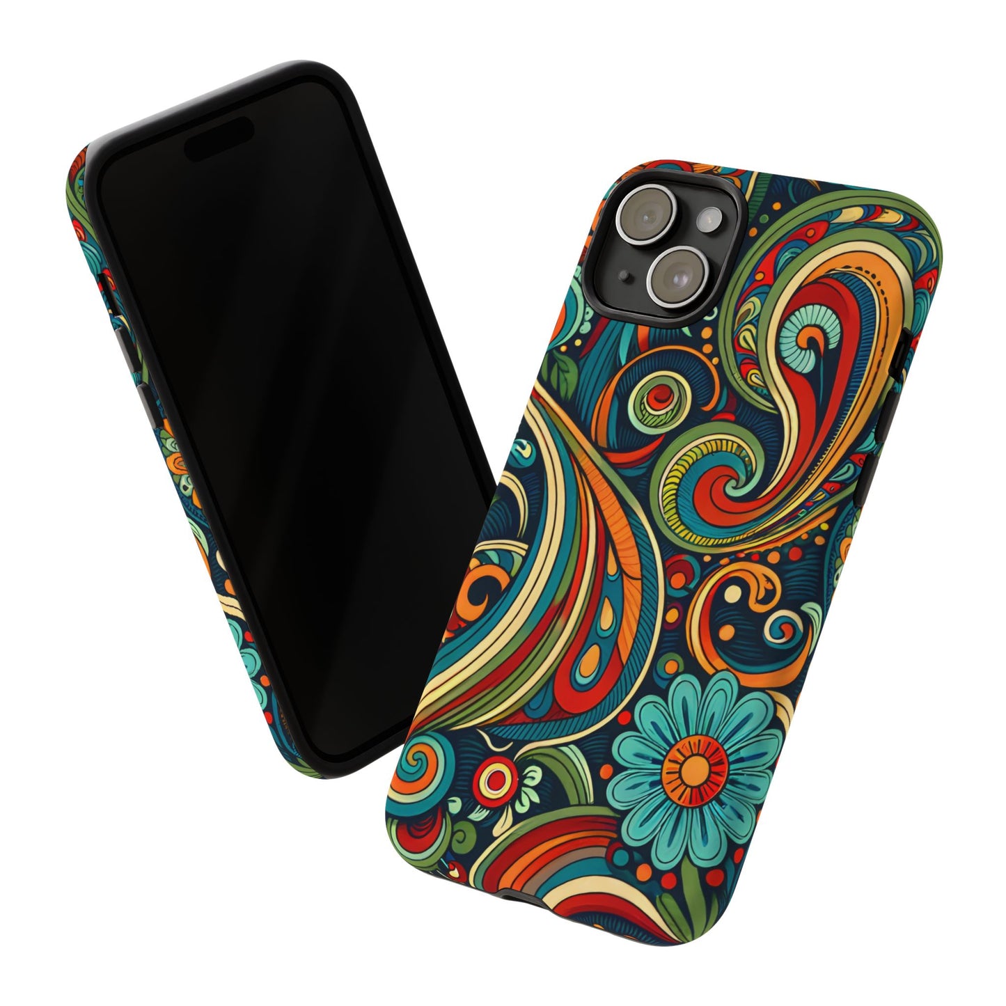 Bohemian Floral Phone Case - Colorful Tough Cover for Stylish Protection