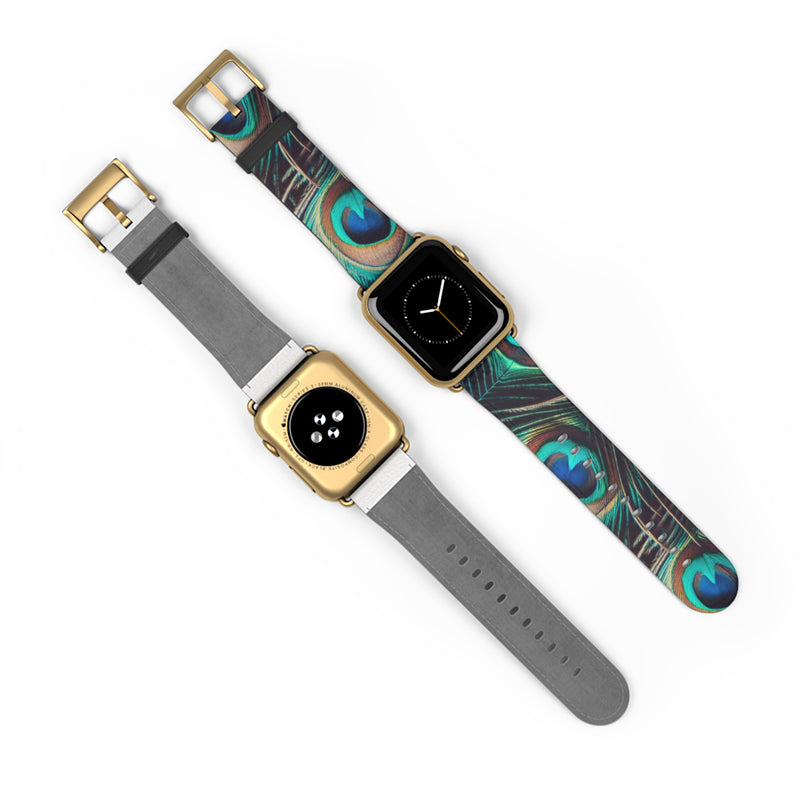 Peacock Feather Watch Band – Vibrant, Stylish Accessory for Nature Lovers