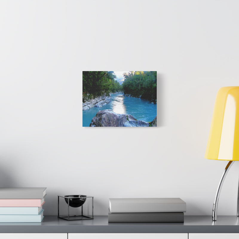 Serene River Landscape Canvas Print – Tranquil Home Decor