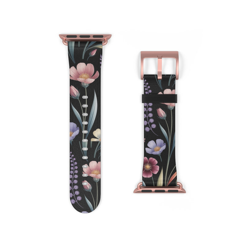 Floral Design Watch Band - Stylish Accessory for Garden Lovers