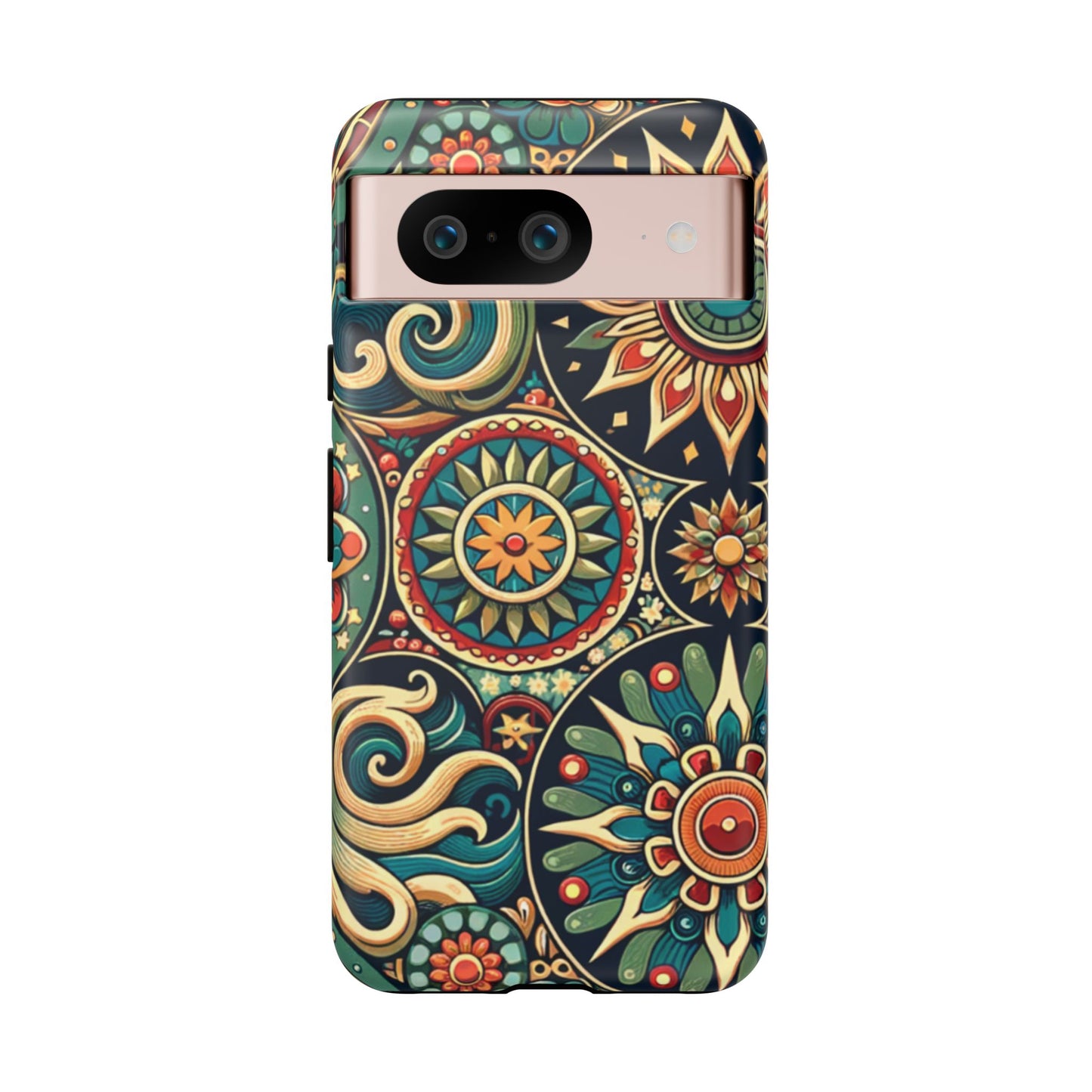 Boho Phone Case with Colorful Mandala Design, Stylish Phone Cover, Trendy Case for Women, Gift for Her, Bohemian Style Accessories