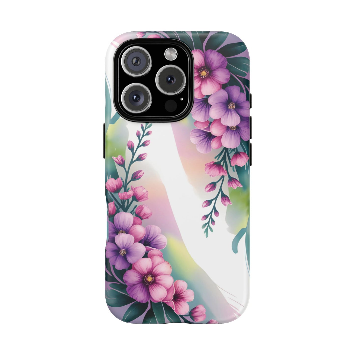 Floral Phone Case with Tough Protection, Stylish Cover for Smartphone, Flower Design Case, Gift for Her, Customizable Phone Accessories