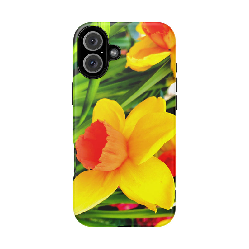 Floral Tough Case for iPhone - Bright Yellow Flower Design