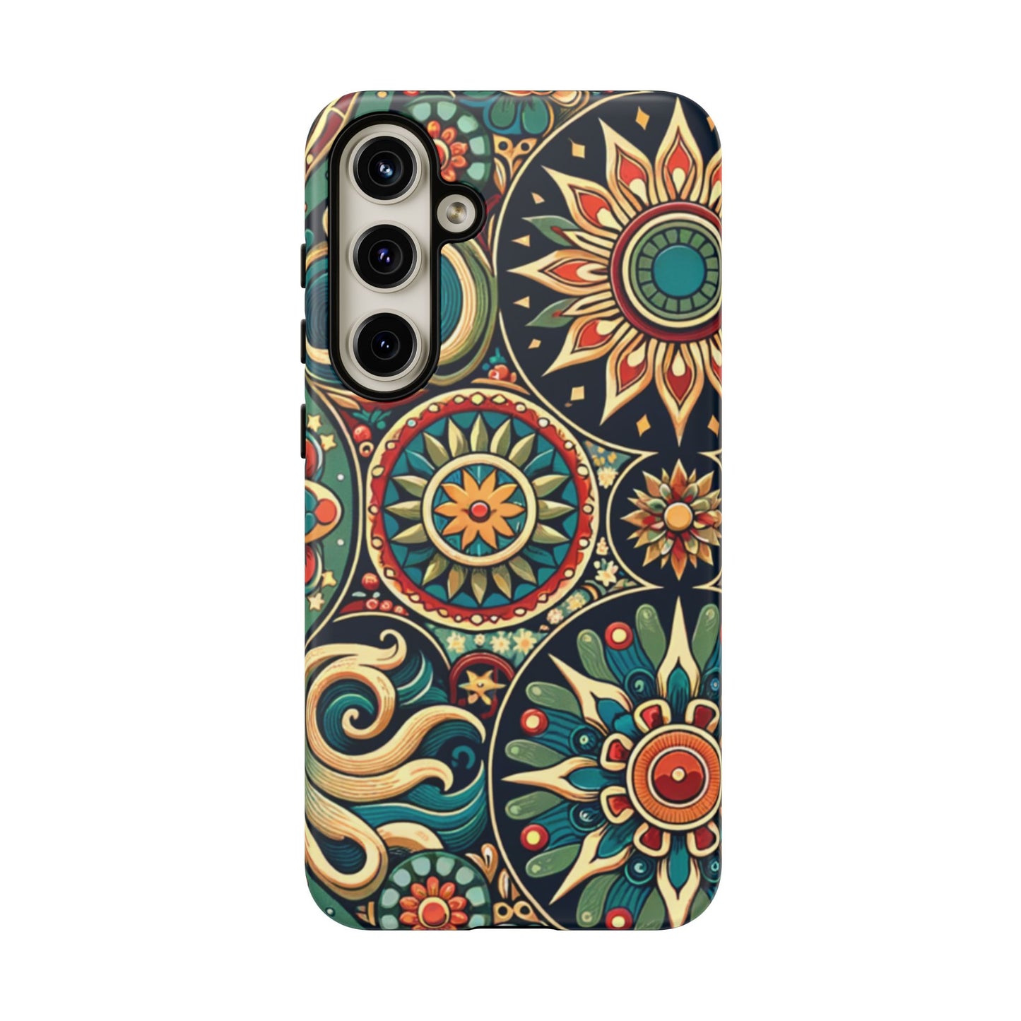 Boho Phone Case with Colorful Mandala Design, Stylish Phone Cover, Trendy Case for Women, Gift for Her, Bohemian Style Accessories
