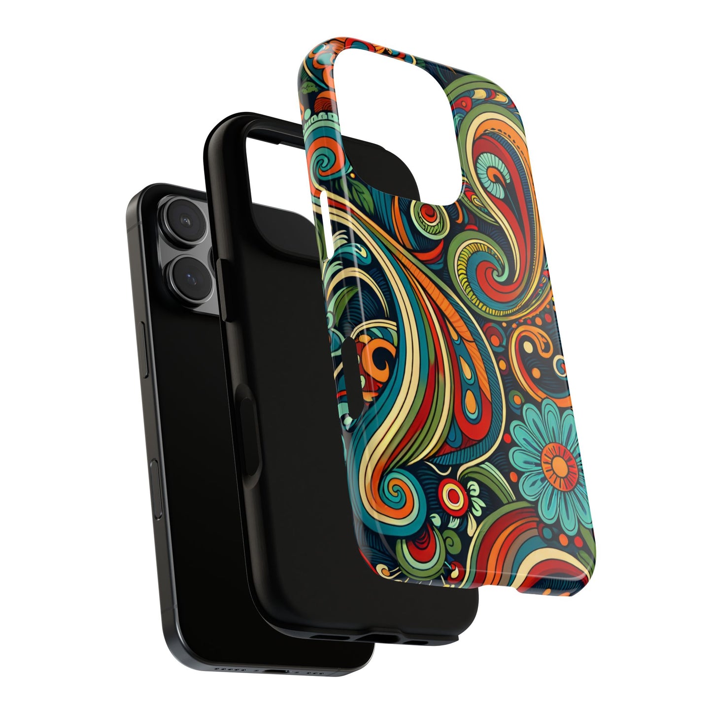 Bohemian Floral Phone Case - Colorful Tough Cover for Stylish Protection