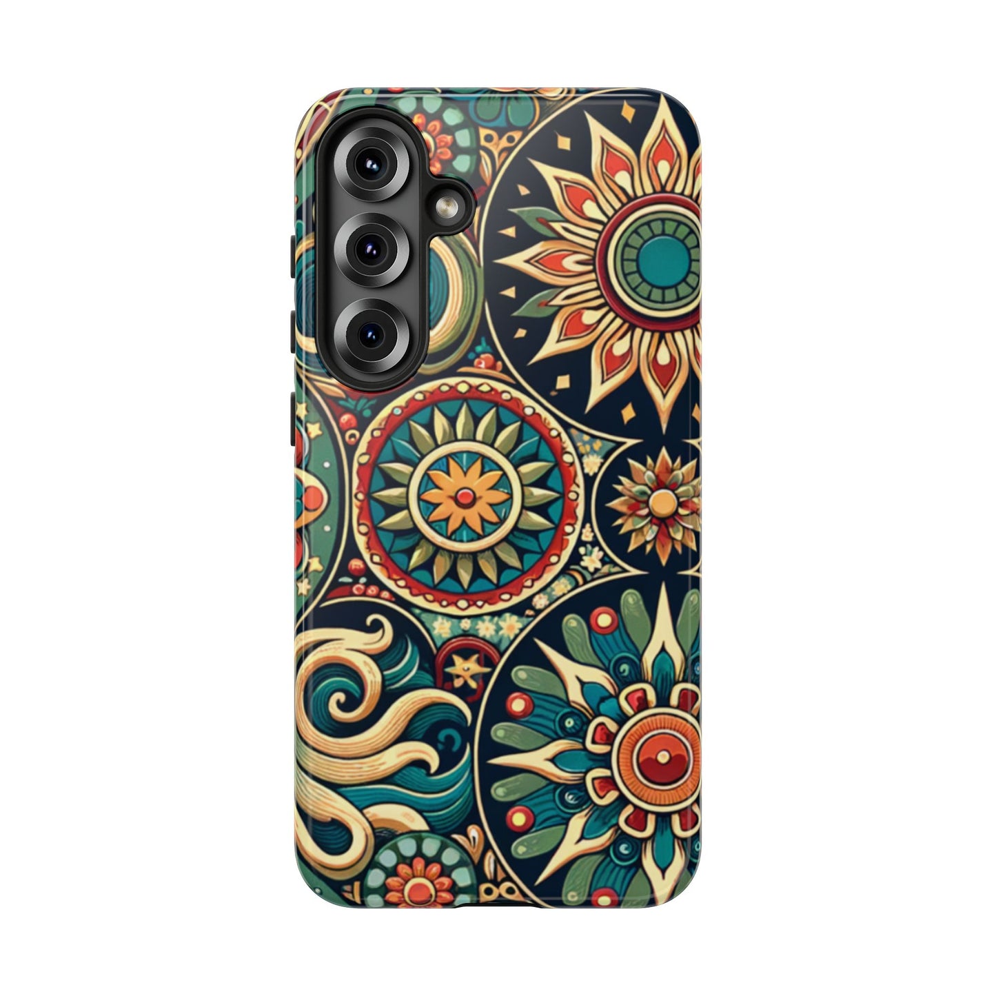 Boho Phone Case with Colorful Mandala Design, Stylish Phone Cover, Trendy Case for Women, Gift for Her, Bohemian Style Accessories