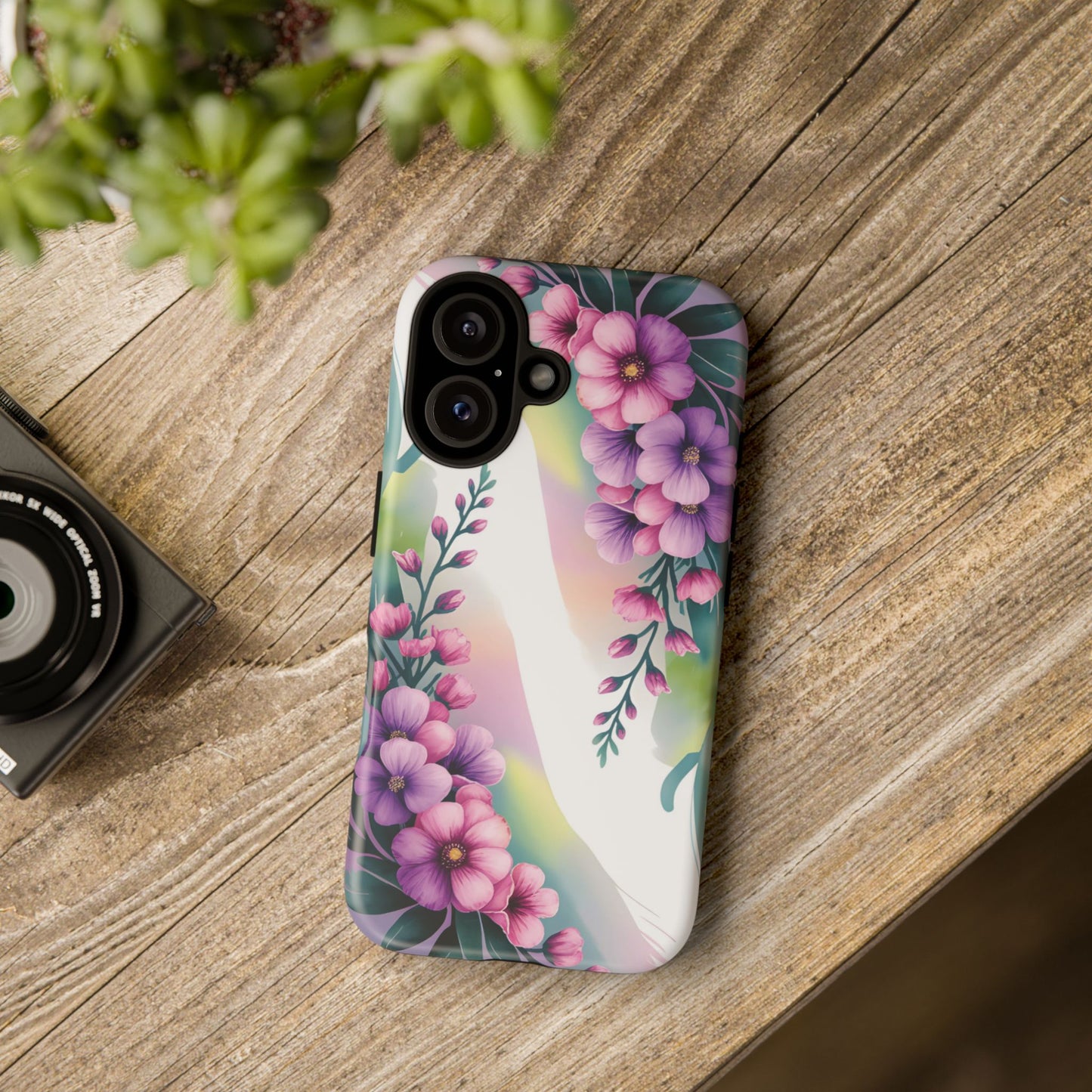 Floral Phone Case with Tough Protection, Stylish Cover for Smartphone, Flower Design Case, Gift for Her, Customizable Phone Accessories