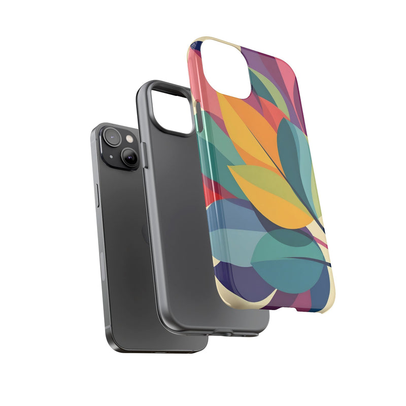 Colorful Leaf Phone Case, Tough TPU Cover, Eco-Friendly Design, Perfect Gift for Nature Lovers, Vibrant Floral Style