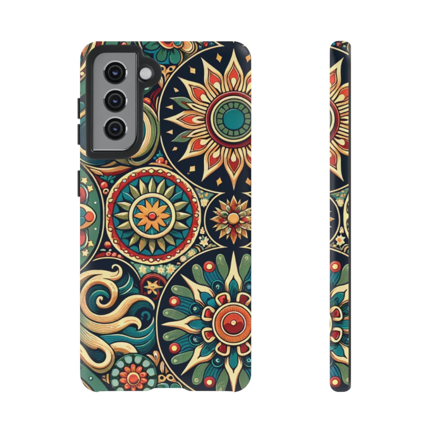 Boho Phone Case with Colorful Mandala Design, Stylish Phone Cover, Trendy Case for Women, Gift for Her, Bohemian Style Accessories