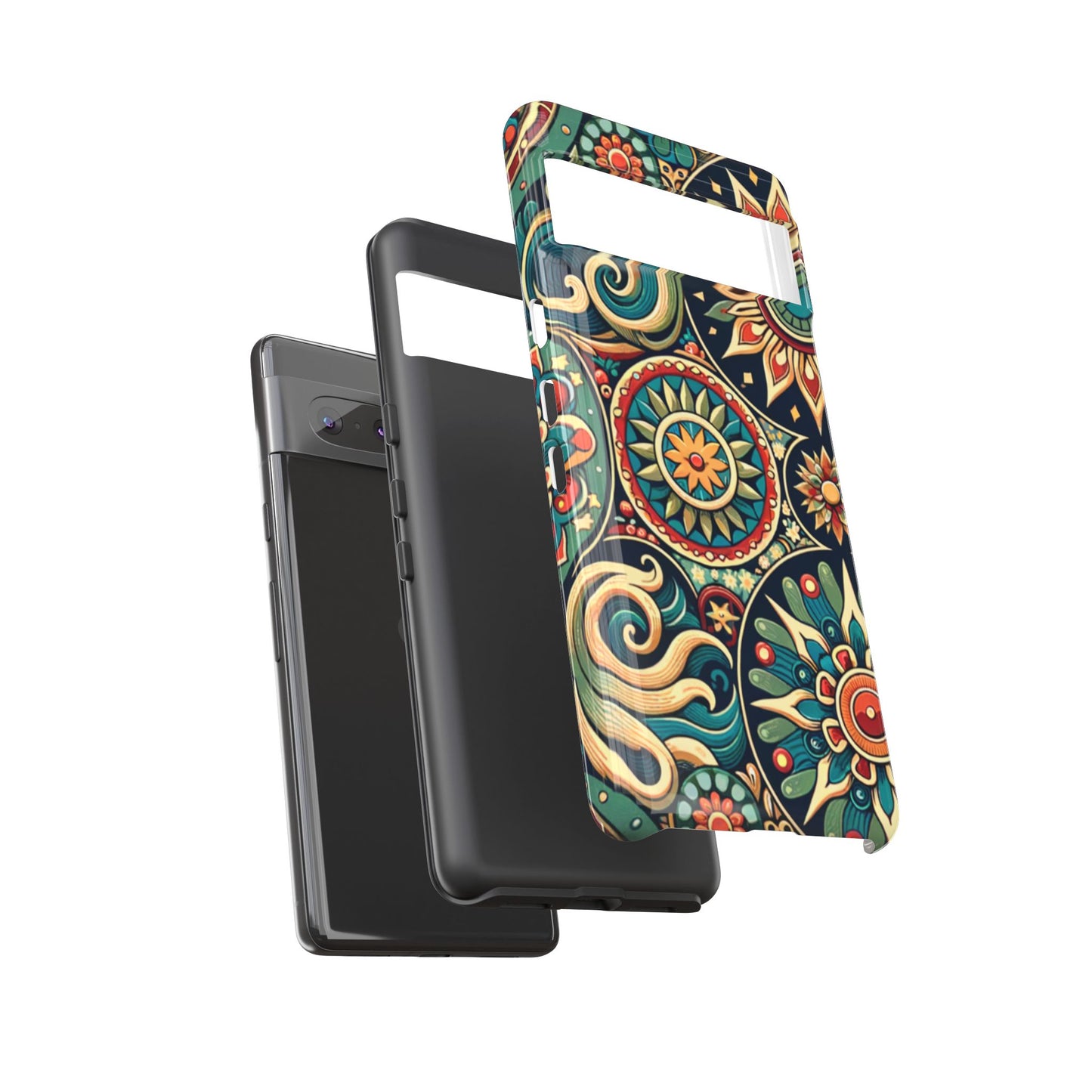 Boho Phone Case with Colorful Mandala Design, Stylish Phone Cover, Trendy Case for Women, Gift for Her, Bohemian Style Accessories