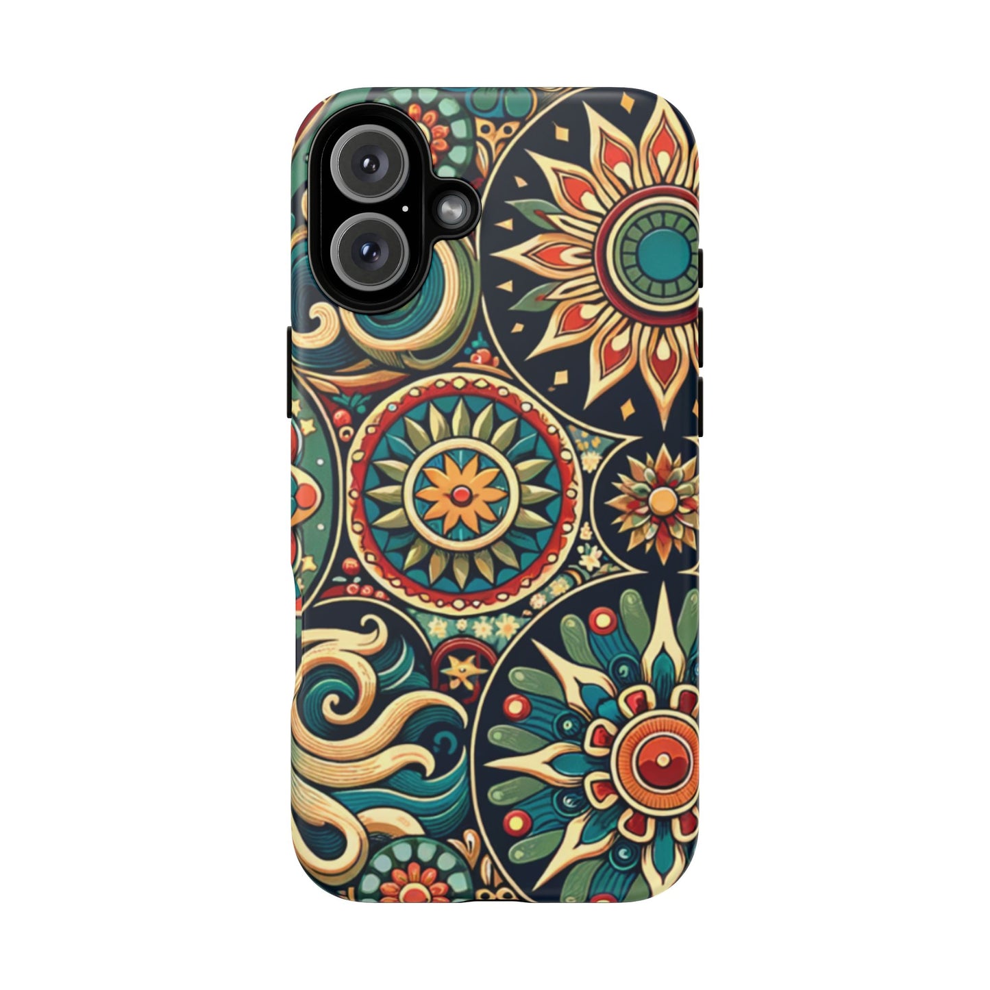 Boho Phone Case with Colorful Mandala Design, Stylish Phone Cover, Trendy Case for Women, Gift for Her, Bohemian Style Accessories