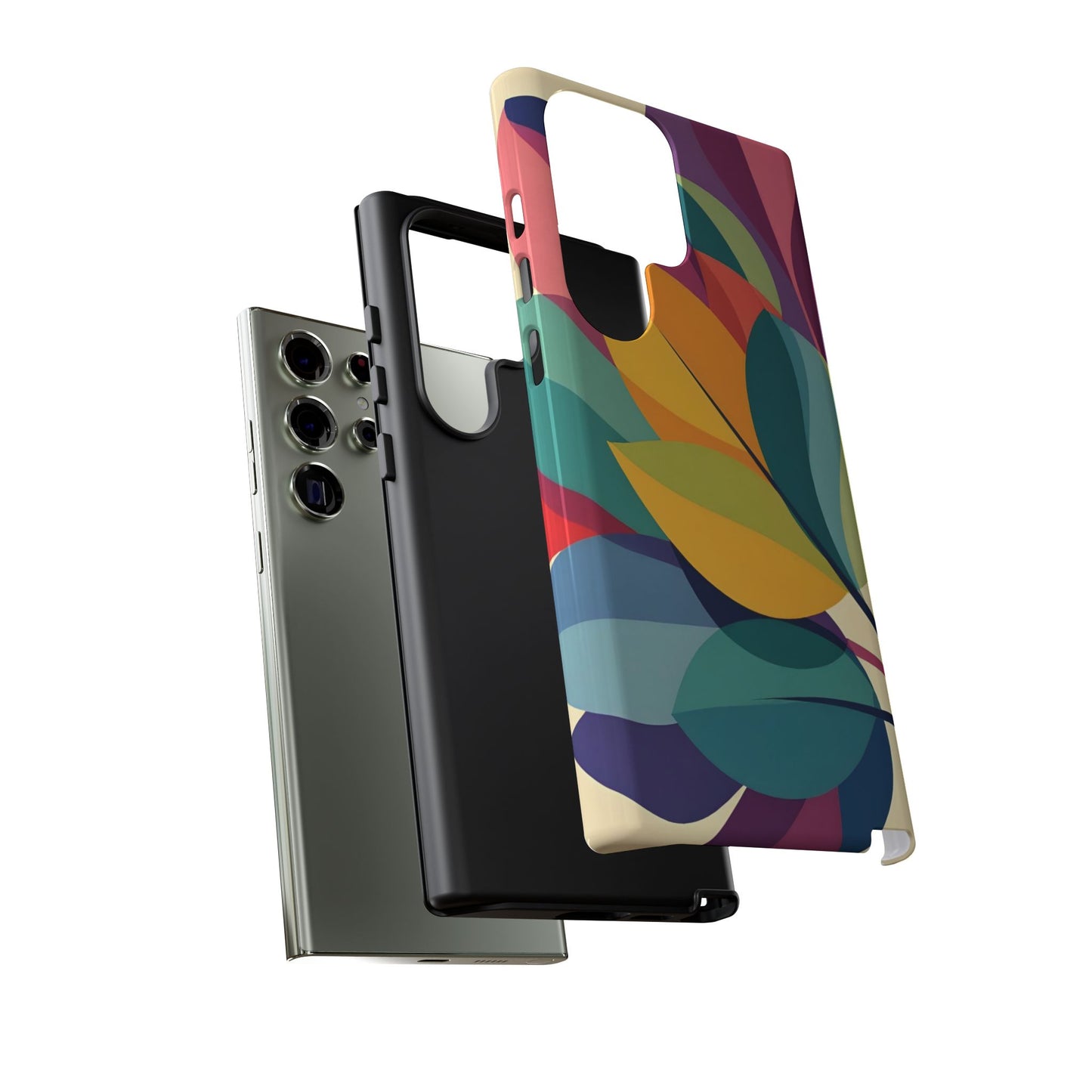 Colorful Leaf Phone Case, Tough TPU Cover, Eco-Friendly Design, Perfect Gift for Nature Lovers, Vibrant Floral Style