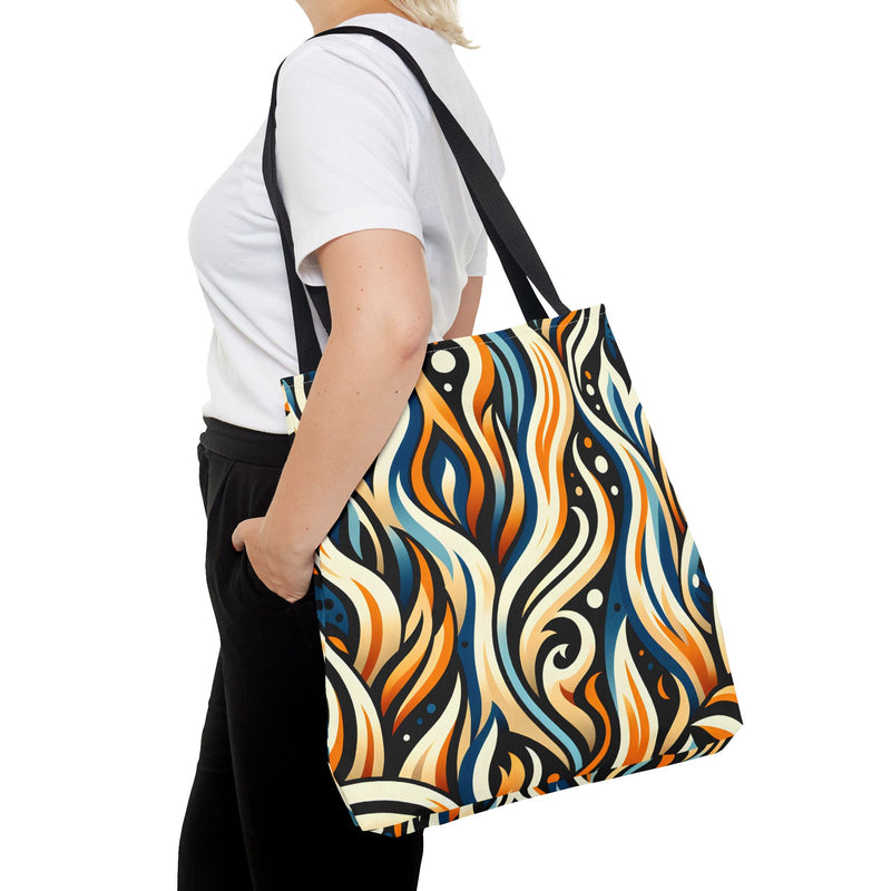 Vibrant Boho Tote Bag - Colorful AOP Design, Beach Essential, Everyday Carry, Gift Idea, Stylish and Functional