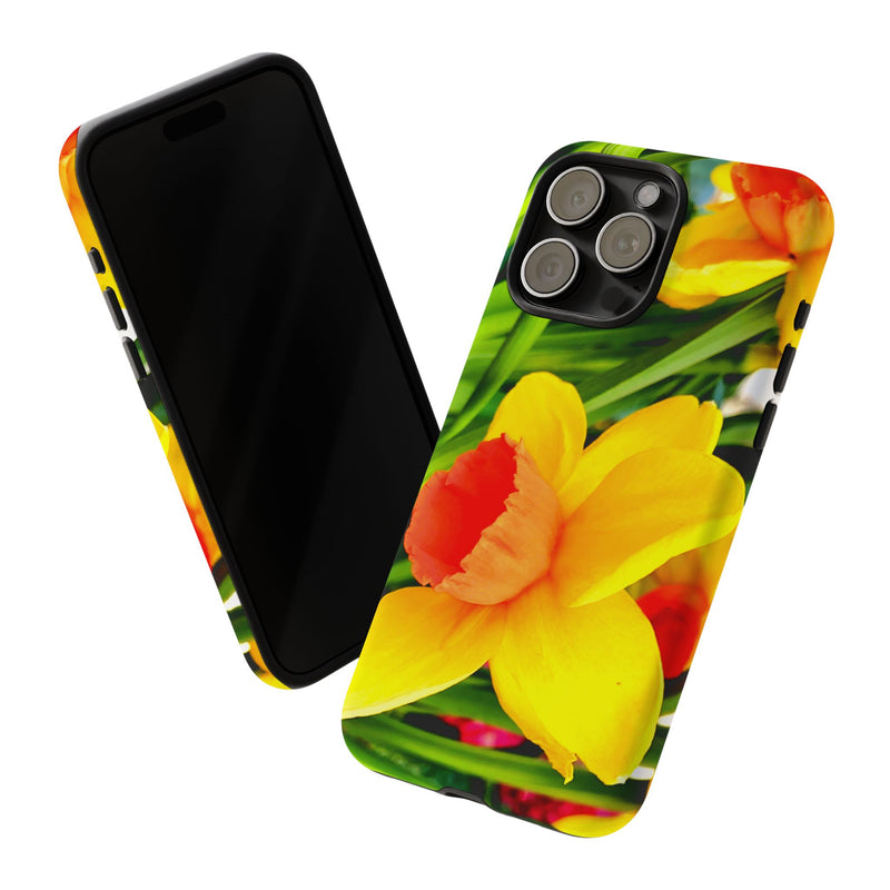 Floral Tough Case for iPhone - Bright Yellow Flower Design