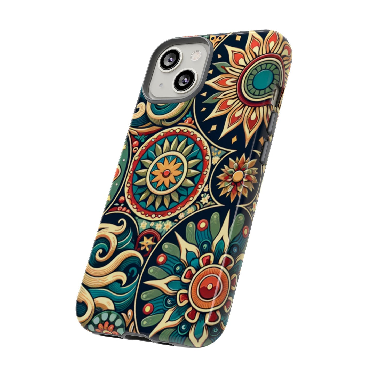 Boho Phone Case with Colorful Mandala Design, Stylish Phone Cover, Trendy Case for Women, Gift for Her, Bohemian Style Accessories