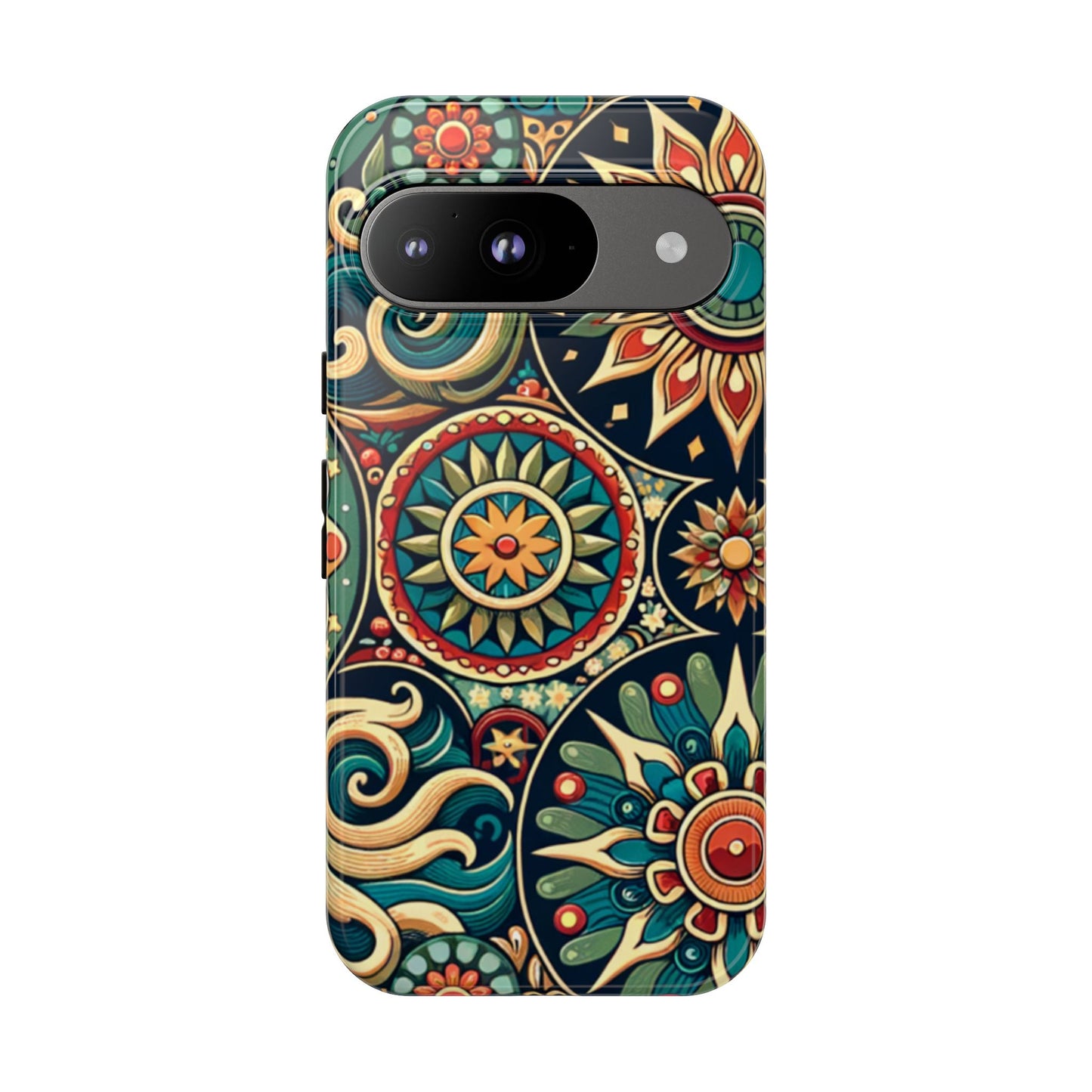 Boho Phone Case with Colorful Mandala Design, Stylish Phone Cover, Trendy Case for Women, Gift for Her, Bohemian Style Accessories