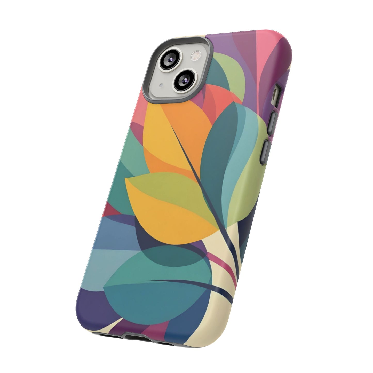 Colorful Leaf Phone Case, Tough TPU Cover, Eco-Friendly Design, Perfect Gift for Nature Lovers, Vibrant Floral Style