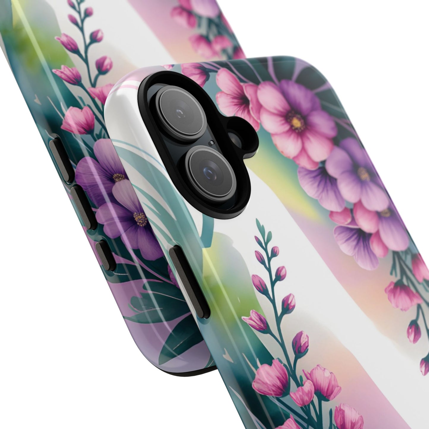 Floral Phone Case with Tough Protection, Stylish Cover for Smartphone, Flower Design Case, Gift for Her, Customizable Phone Accessories