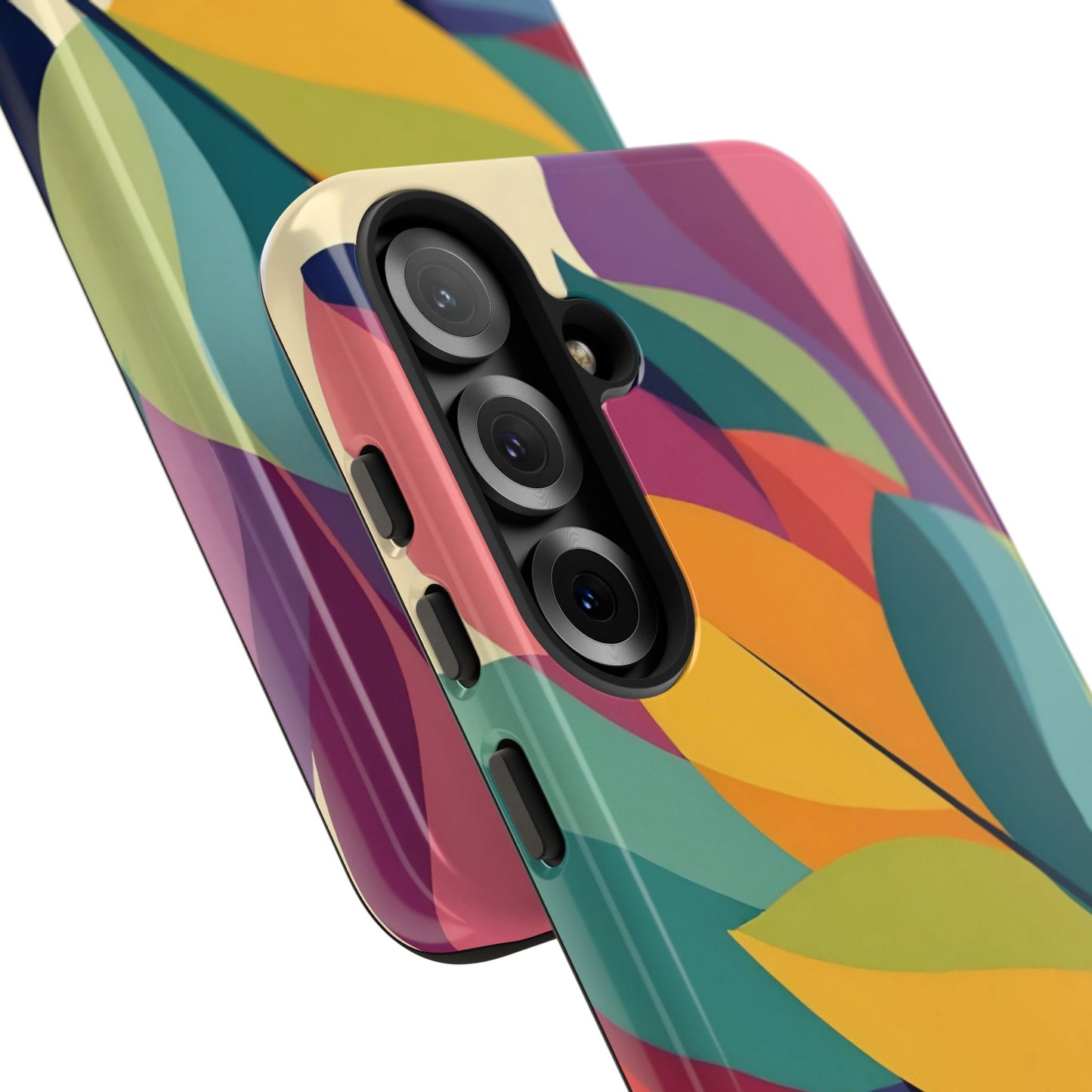 Colorful Leaf Phone Case, Tough TPU Cover, Eco-Friendly Design, Perfect Gift for Nature Lovers, Vibrant Floral Style