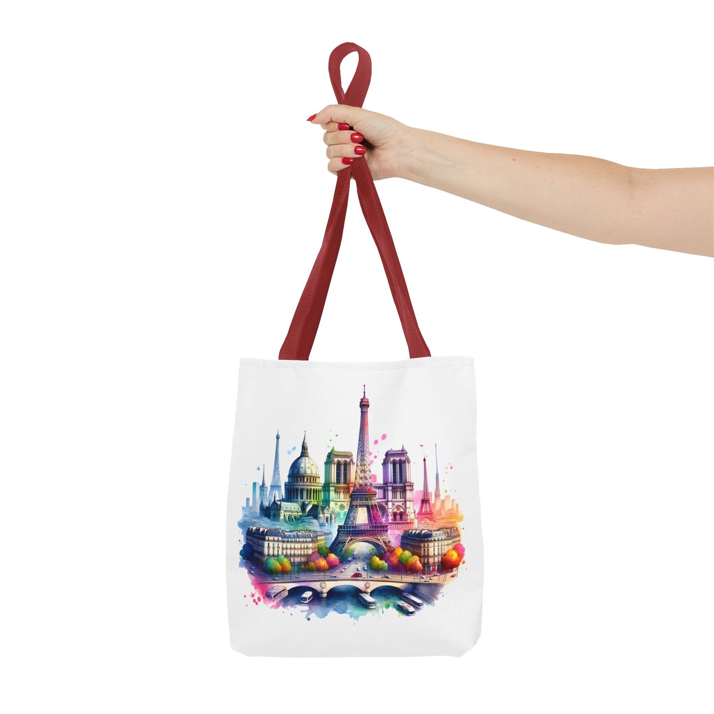 Vibrant Cityscape Tote Bag | Colorful Paris & London Design