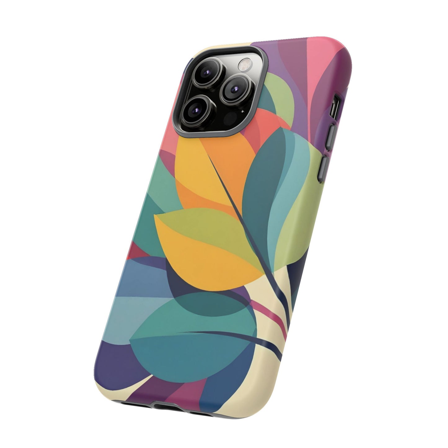 Colorful Leaf Phone Case, Tough TPU Cover, Eco-Friendly Design, Perfect Gift for Nature Lovers, Vibrant Floral Style