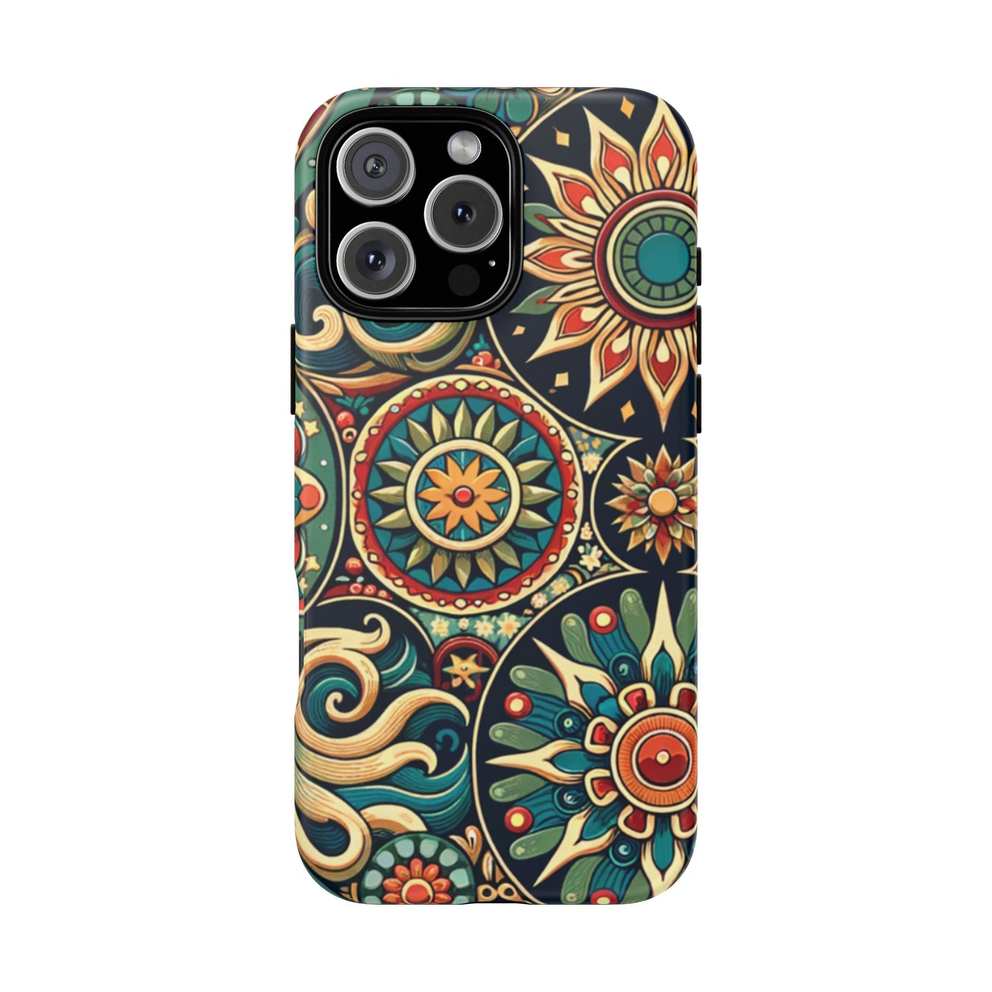 Boho Phone Case with Colorful Mandala Design, Stylish Phone Cover, Trendy Case for Women, Gift for Her, Bohemian Style Accessories