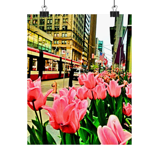 Spring Tulip Matte Vertical Poster - Floral Wall Art for Home Decor