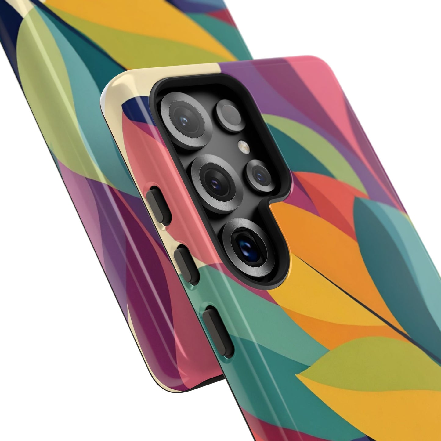 Colorful Leaf Phone Case, Tough TPU Cover, Eco-Friendly Design, Perfect Gift for Nature Lovers, Vibrant Floral Style