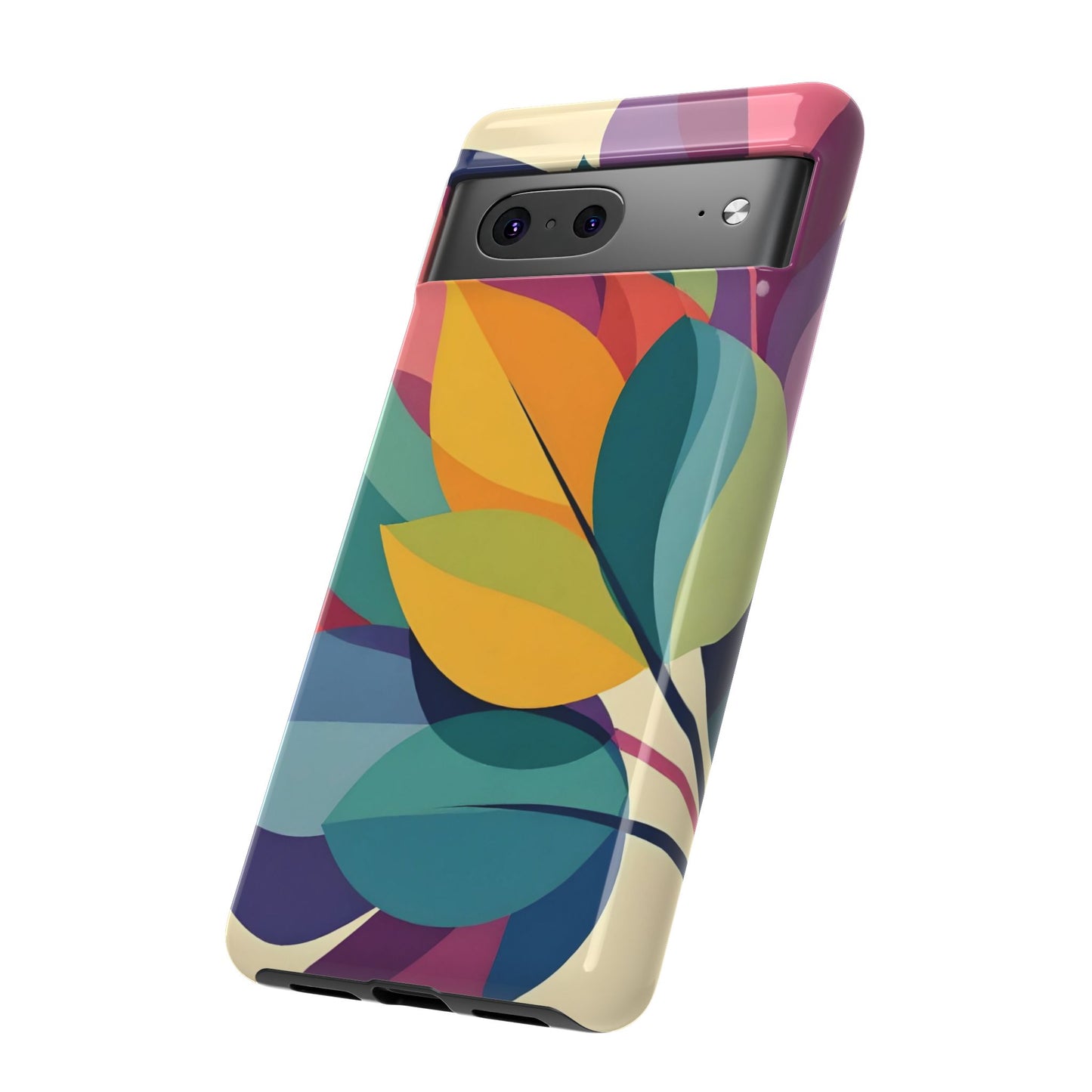 Colorful Leaf Phone Case, Tough TPU Cover, Eco-Friendly Design, Perfect Gift for Nature Lovers, Vibrant Floral Style