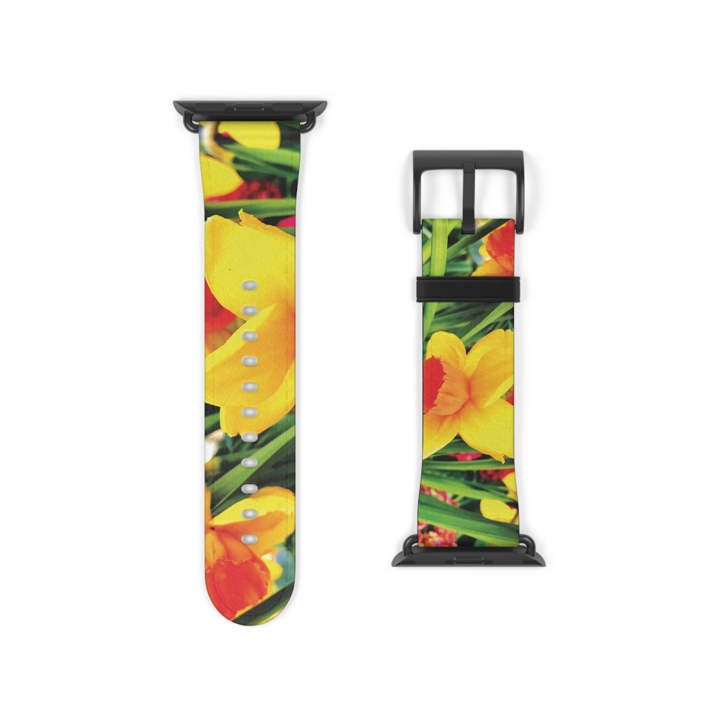 Vibrant Floral Watch Band - Adjustable, Colorful Design for Nature Lovers